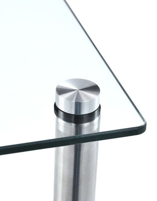 Încărcați imaginea în vizualizatorul Galerie, Raft cu 5 niveluri transparent, 40x40x130 cm, sticlă securizată - Lando
