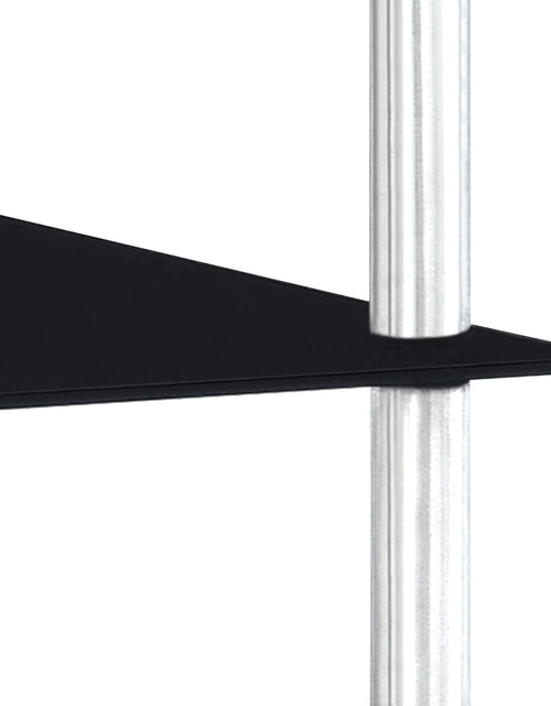 Загрузите изображение в средство просмотра галереи, Raft cu 2 niveluri, negru, 40 x 40 x 47 cm, sticlă securizată Lando - Lando

