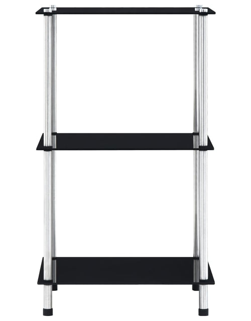 Încărcați imaginea în vizualizatorul Galerie, Raft cu 3 niveluri, negru, 40 x 40 x 67 cm, sticlă securizată Lando - Lando
