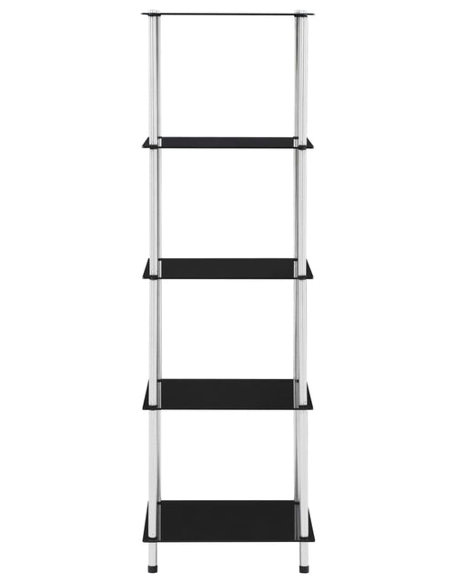 Încărcați imaginea în vizualizatorul Galerie, Raft cu 5 niveluri, negru, 40 x 40 x 130 cm, sticlă securizată Lando - Lando
