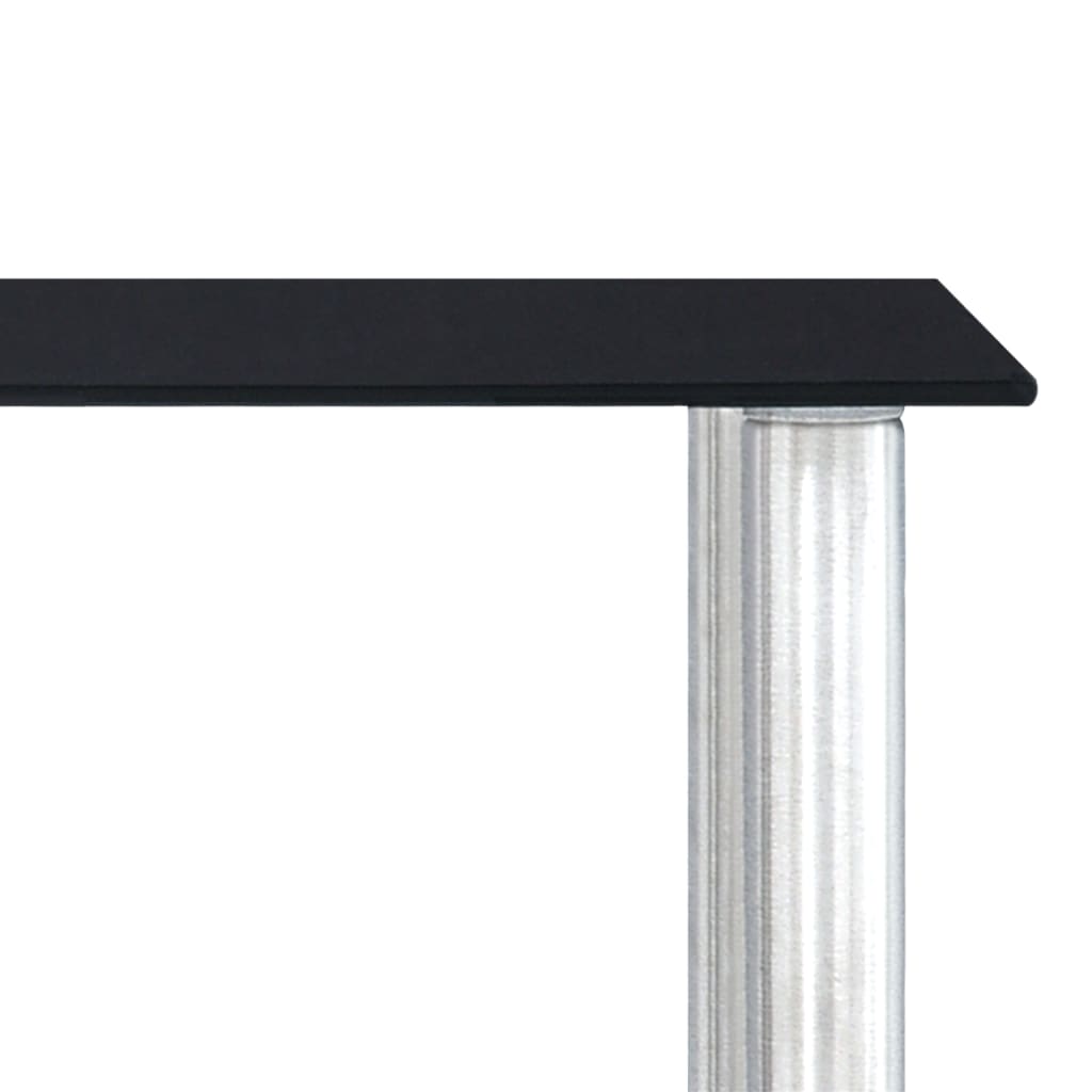 Raft de bucătărie, negru, 45x16x26 cm, sticlă securizată - Lando