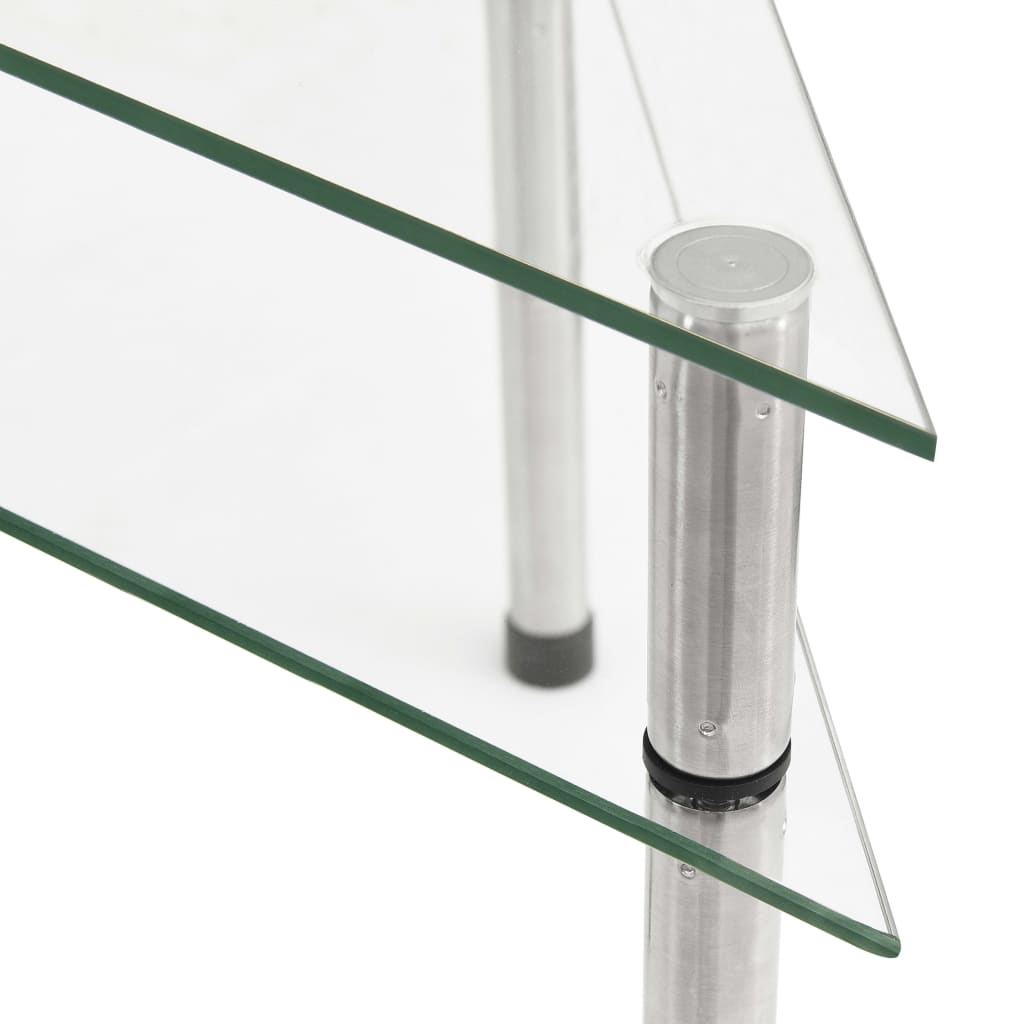Raft de bucătărie transparent, 49,5x35x19 cm, sticlă securizată Lando - Lando