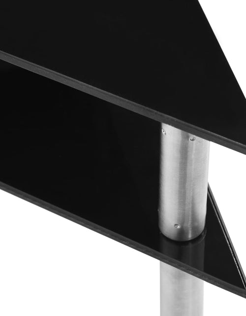 Încărcați imaginea în vizualizatorul Galerie, Raft de bucătărie negru, 49,5x35x26 cm, sticlă securizată Lando - Lando
