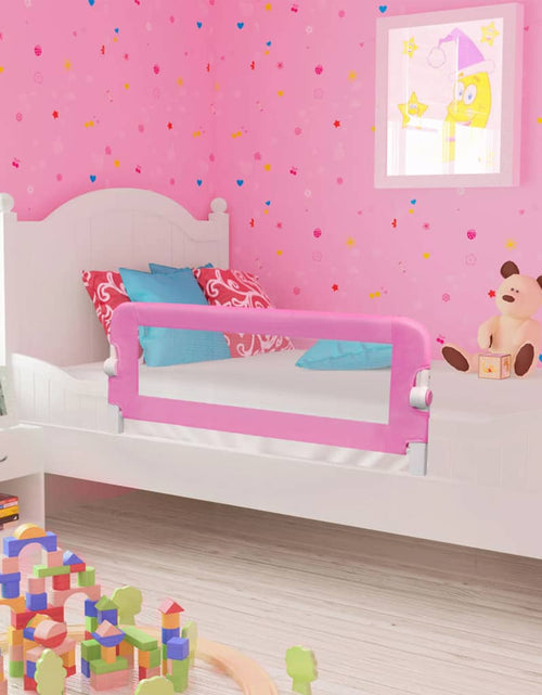 Загрузите изображение в средство просмотра галереи, Balustradă de protecție pat copii, roz, 120 x 42 cm, poliester Lando - Lando
