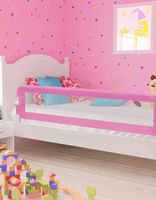 Încărcați imaginea în vizualizatorul Galerie, Balustradă de protecție pat copii, roz, 180x42 cm, poliester Lando - Lando
