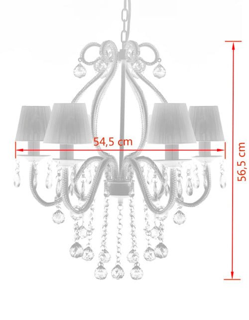 Загрузите изображение в средство просмотра галереи, Candelabru cu 2300 de cristale, alb Lando - Lando
