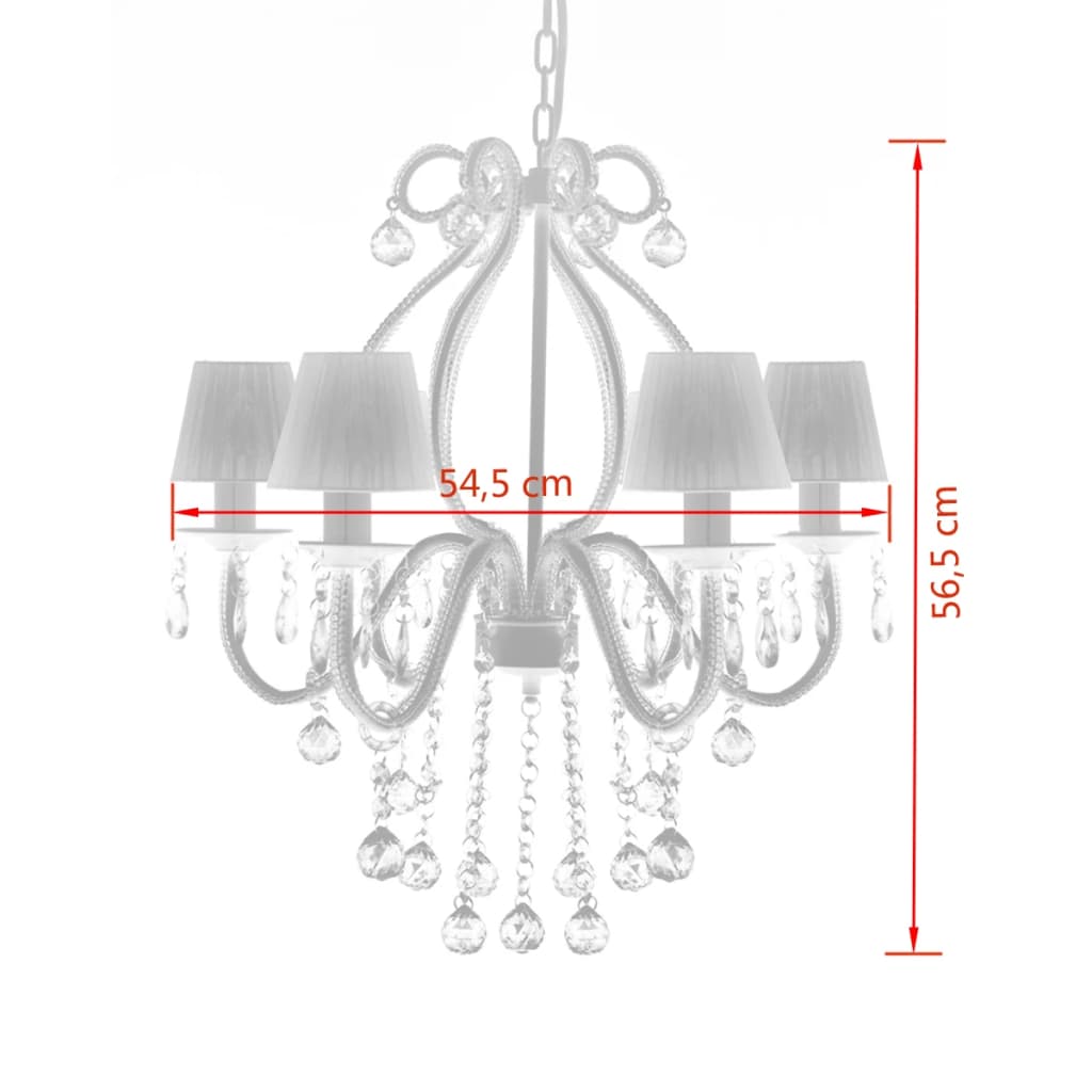 Candelabru cu 2300 de cristale, alb Lando - Lando