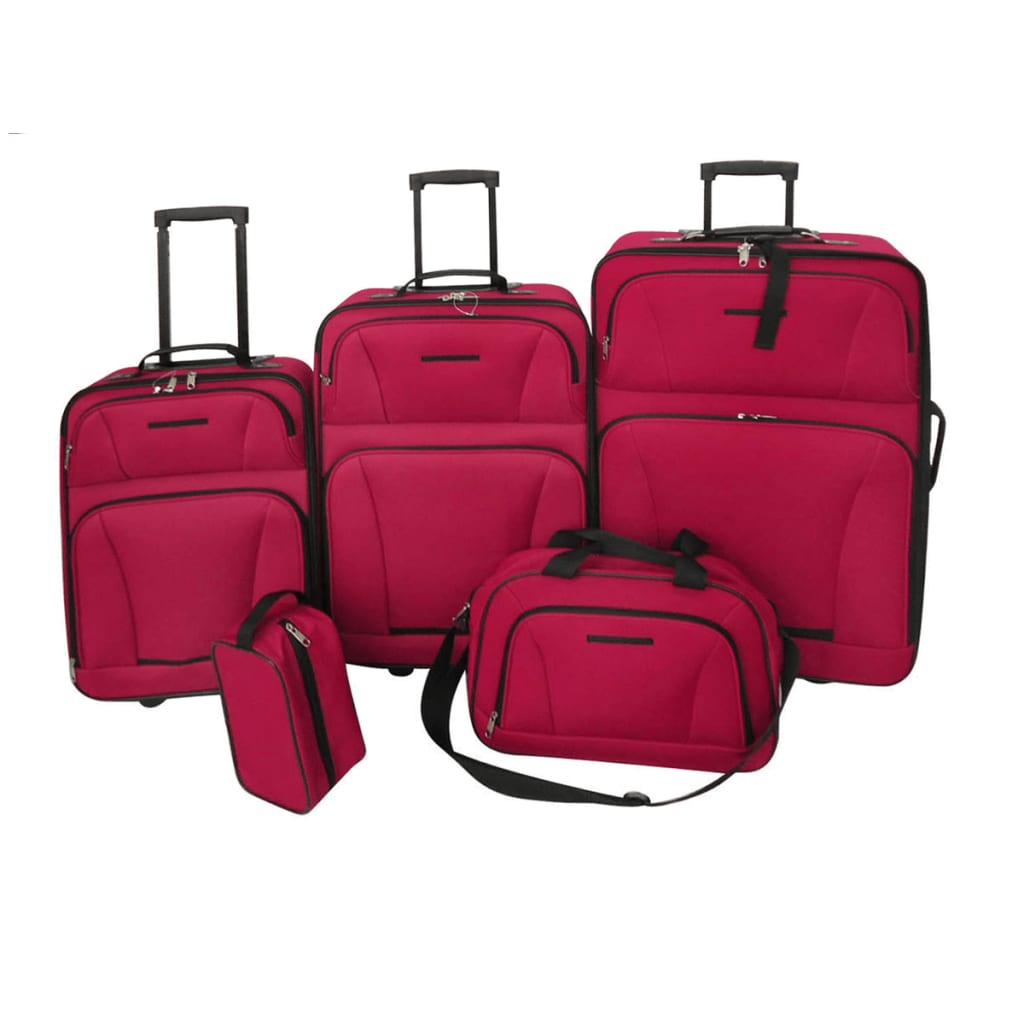 Set 5 bagaje/trollere roșu - Lando