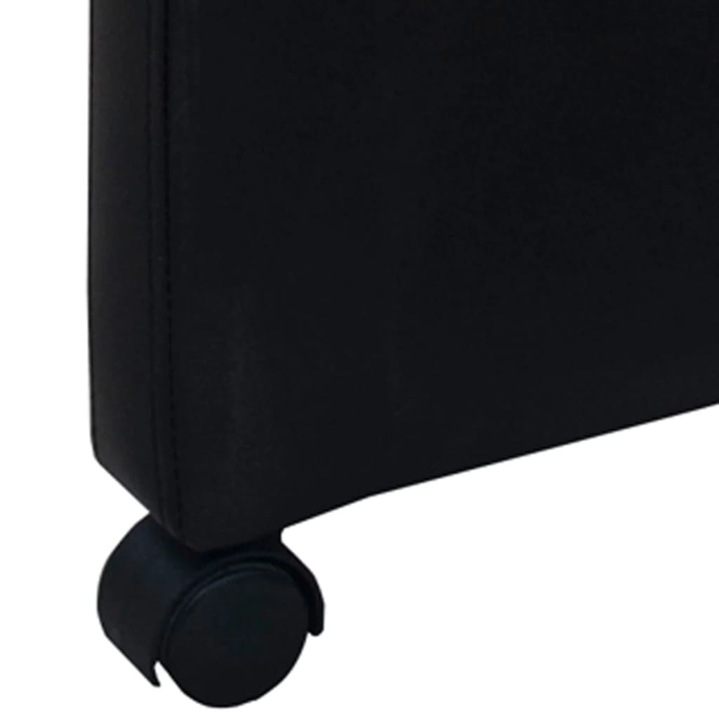Scaune de sufragerie, 6 buc., negru, piele ecologică - Lando