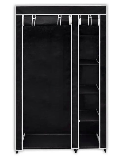 Încărcați imaginea în vizualizatorul Galerie, Dulap de haine pliabil, negru, 110 x 45 x 175 cm - Lando
