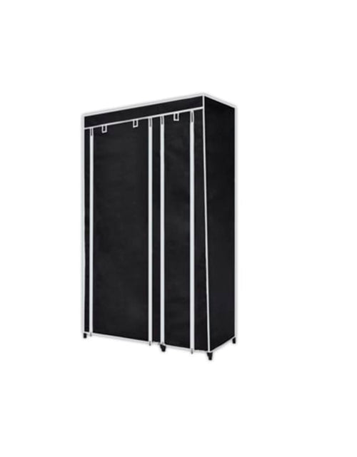 Încărcați imaginea în vizualizatorul Galerie, Dulap de haine pliabil, negru, 110 x 45 x 175 cm - Lando
