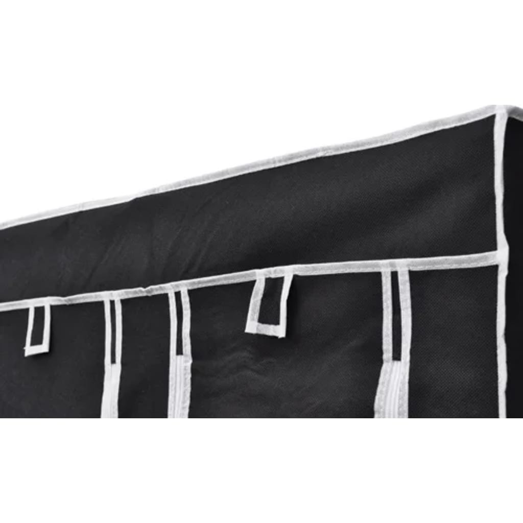 Dulap de haine pliabil, negru, 110 x 45 x 175 cm - Lando
