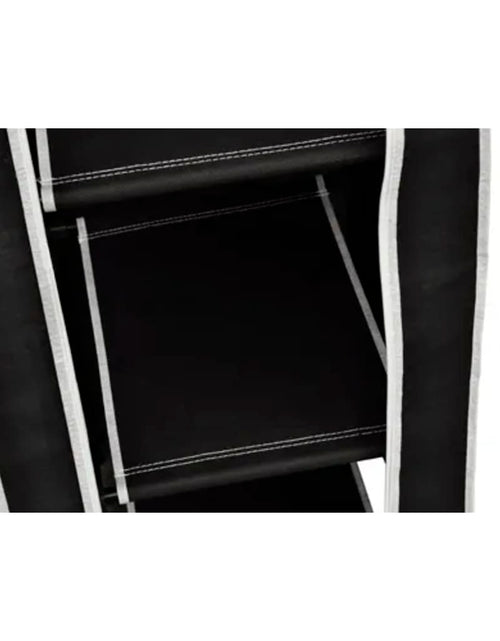 Загрузите изображение в средство просмотра галереи, Dulap de haine pliabil, negru, 110 x 45 x 175 cm - Lando
