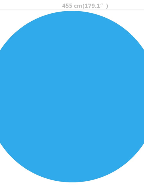 Загрузите изображение в средство просмотра галереи, Folie solară plutitoare piscină, rotundă, PE, 455 cm, albastru Lando - Lando
