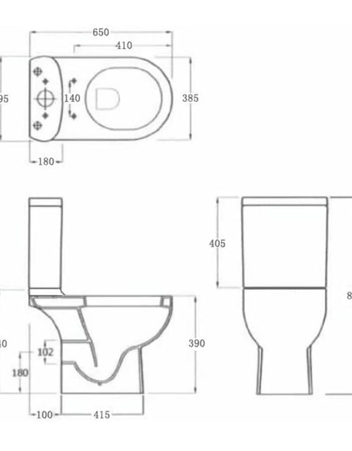 Загрузите изображение в средство просмотра галереи, Toaletă, alb, ceramică, flux de apă în spate - Lando
