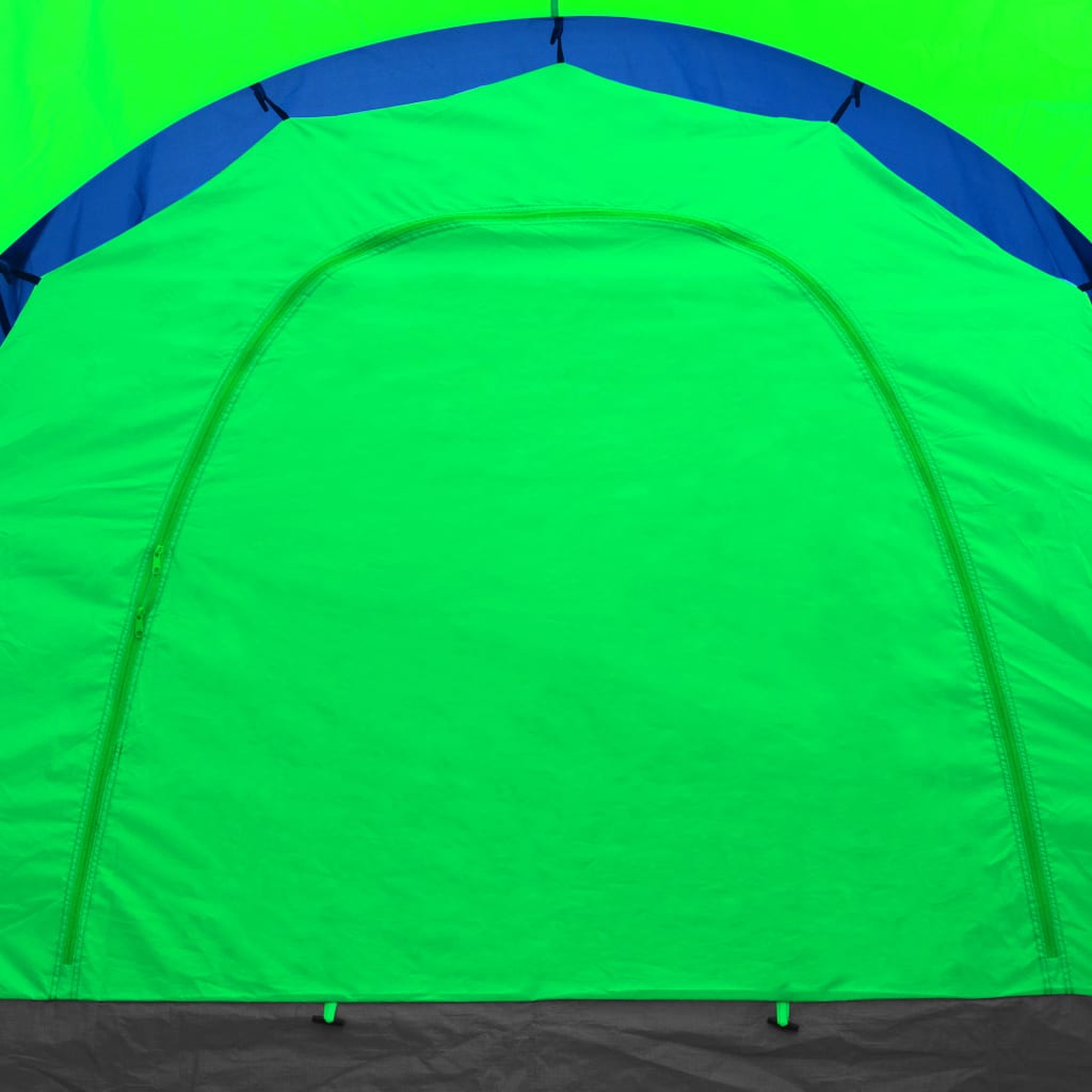 Cort camping din material textil, 9 persoane, albastru și verde Lando - Lando
