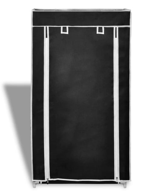 Încărcați imaginea în vizualizatorul Galerie, Dulap pantofi material textil cu capac, negru, 58x 28x106 cm Lando - Lando
