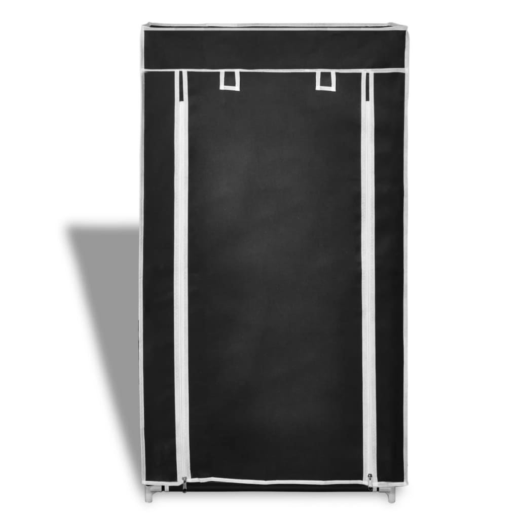 Dulap pantofi material textil cu capac, negru, 58x 28x106 cm Lando - Lando