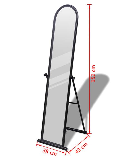 Загрузите изображение в средство просмотра галереи, Oglindă de podea pe toată lungimea, dreptunghiulară, negru Lando - Lando
