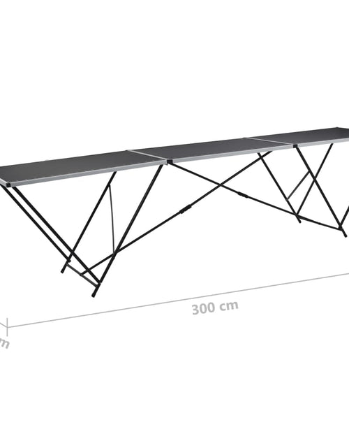 Încărcați imaginea în vizualizatorul Galerie, Masă de lipire pliabilă, 300 x 60 x 78 cm, MDF și aluminiu Lando - Lando
