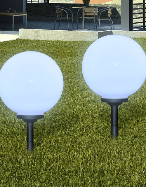 Încărcați imaginea în vizualizatorul Galerie, Lămpi solare de grădină în formă de glob cu țepușă LED 2 buc. Lando - Lando
