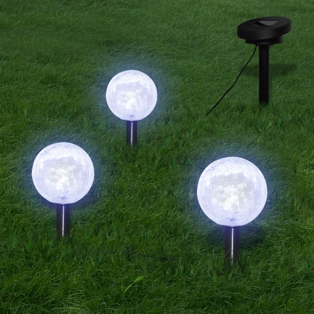 Lămpi solare grădină cu LED, 3 buc., țăruși & panouri solare. Lando - Lando