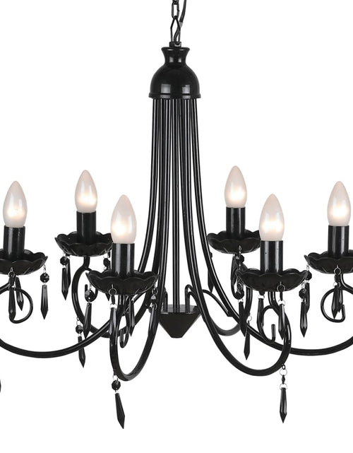 Încărcați imaginea în vizualizatorul Galerie, Candelabru elegant cu 6 brațe, Negru Lando - Lando
