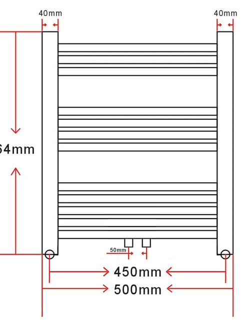 Încărcați imaginea în vizualizatorul Galerie, Radiator port-prosop încălzire centrală baie 500x764 mm curbat Lando - Lando
