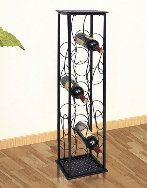 Încărcați imaginea în vizualizatorul Galerie, Suport sticle de vin pentru 8 sticle, metal - Lando

