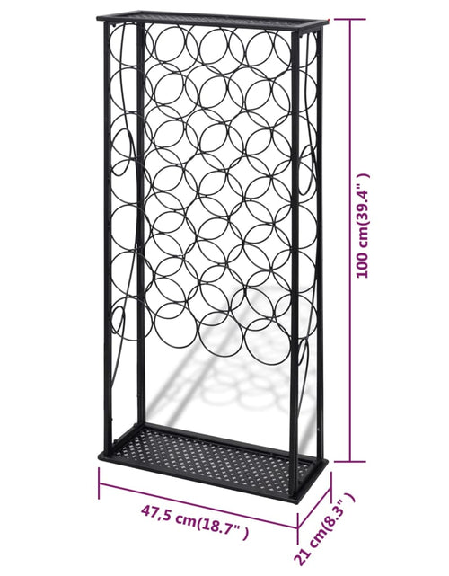 Загрузите изображение в средство просмотра галереи, Suport sticle de vin pentru 28 de sticle, metal - Lando
