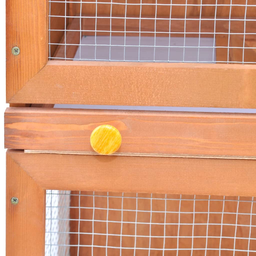 Cușcă de exterior iepuri cușcă adăpost animale mici, 1 ușă, lemn Lando - Lando