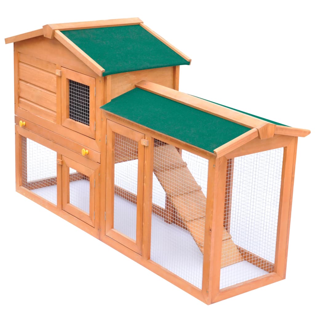 Cușcă de exterior pentru iepuri cușcă adăpost animale mici, lemn Lando - Lando