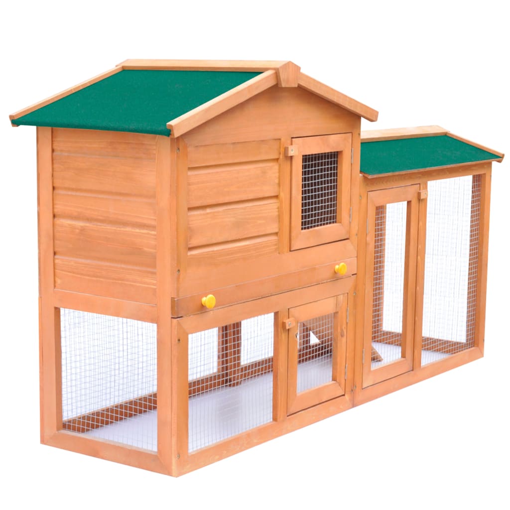 Cușcă de exterior pentru iepuri cușcă adăpost animale mici, lemn Lando - Lando