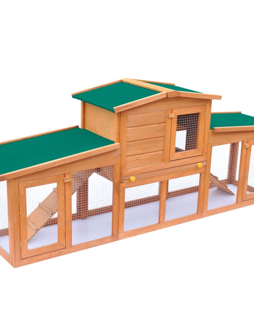 Încărcați imaginea în vizualizatorul Galerie, Cușcă mare iepuri cușcă adăpost animale mici cu acoperiș lemn Lando - Lando
