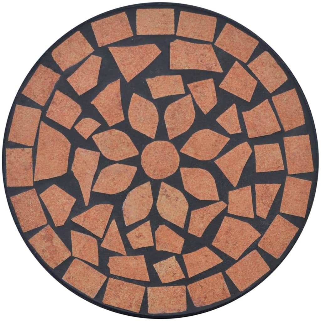 Masă laterală cu mozaic pentru plante, cărămiziu - Lando