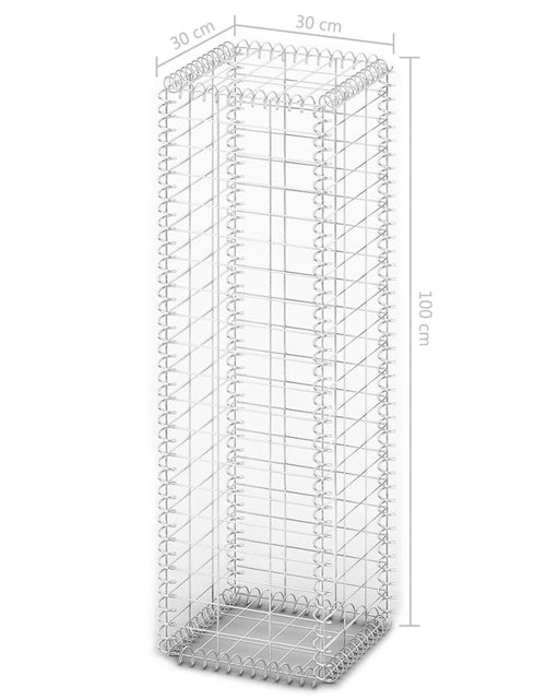 Загрузите изображение в средство просмотра галереи, Coș gabion cu capace, sârmă galvanizată, 100 x 30 x 30 cm Lando - Lando
