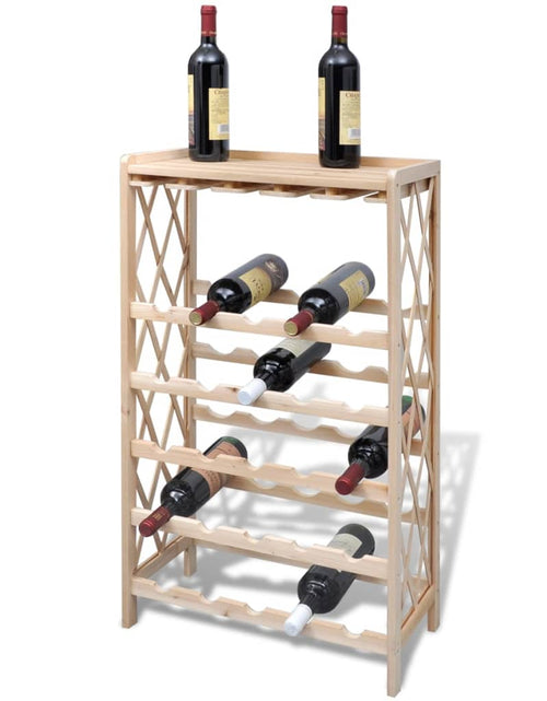 Загрузите изображение в средство просмотра галереи, Suport pentru 25 de sticle de vin, lemn masiv de brad - Lando

