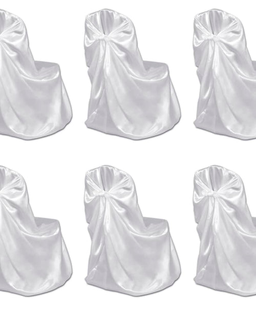 Загрузите изображение в средство просмотра галереи, Husă pentru scaun alb, 6 buc., pentru banchet de nuntă - Lando
