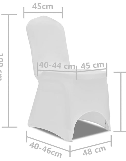 Загрузите изображение в средство просмотра галереи, Husă de scaun elastică, 6 buc., alb Lando - Lando
