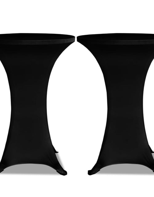 Загрузите изображение в средство просмотра галереи, Husă de masă cu picior Ø60 cm, 2 buc., negru, elastic - Lando
