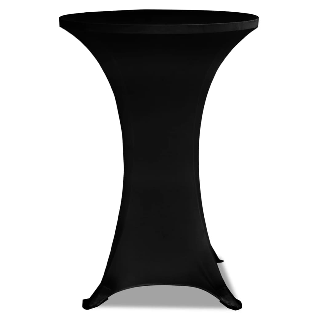 Husă de masă cu picior Ø60 cm, 2 buc., negru, elastic - Lando