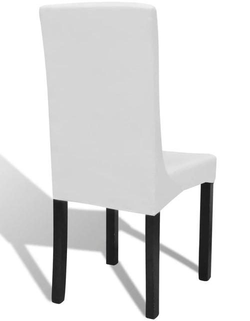 Încărcați imaginea în vizualizatorul Galerie, Huse de scaun elastice drepte, 6 buc., alb Lando - Lando
