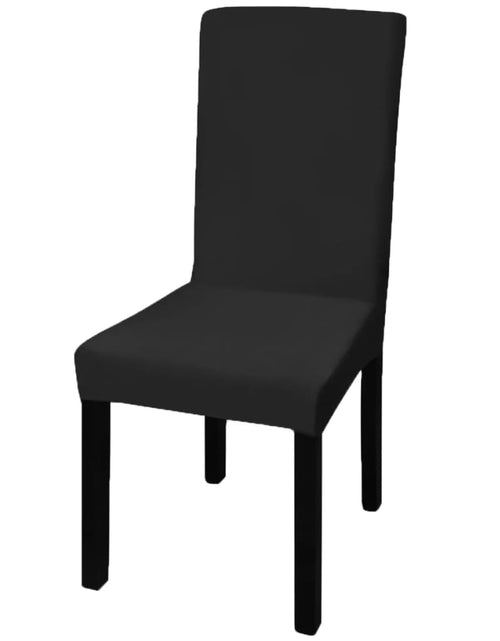 Încărcați imaginea în vizualizatorul Galerie, Huse de scaun elastice drepte, 6 buc., negru Lando - Lando
