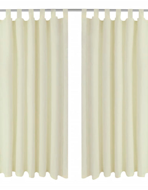 Încărcați imaginea în vizualizatorul Galerie, Draperii micro-satin cu bride, 140 x 245 cm, crem, 2 buc. Lando - Lando
