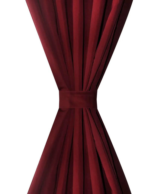 Încărcați imaginea în vizualizatorul Galerie, Draperii micro-satin cu bride, 140 x 225 cm, roșu bordo, 2 buc. Lando - Lando

