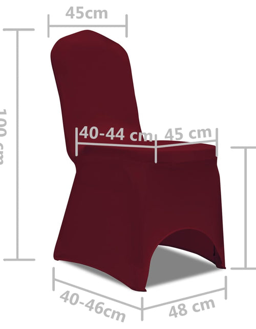 Încărcați imaginea în vizualizatorul Galerie, Husă de scaun elastică, 50 buc., roșu bordo - Lando
