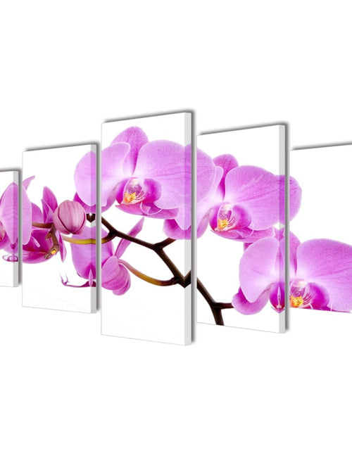 Încărcați imaginea în vizualizatorul Galerie, Set tablouri pânză, imprimeu orhidee, 200 x 100 cm Lando - Lando
