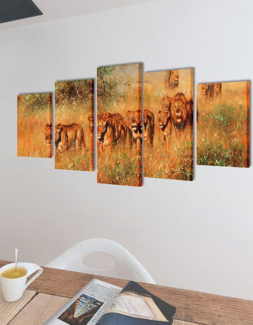Încărcați imaginea în vizualizatorul Galerie, Set de tablouri de pânză imprimate lei 100 x 50 cm Lando - Lando
