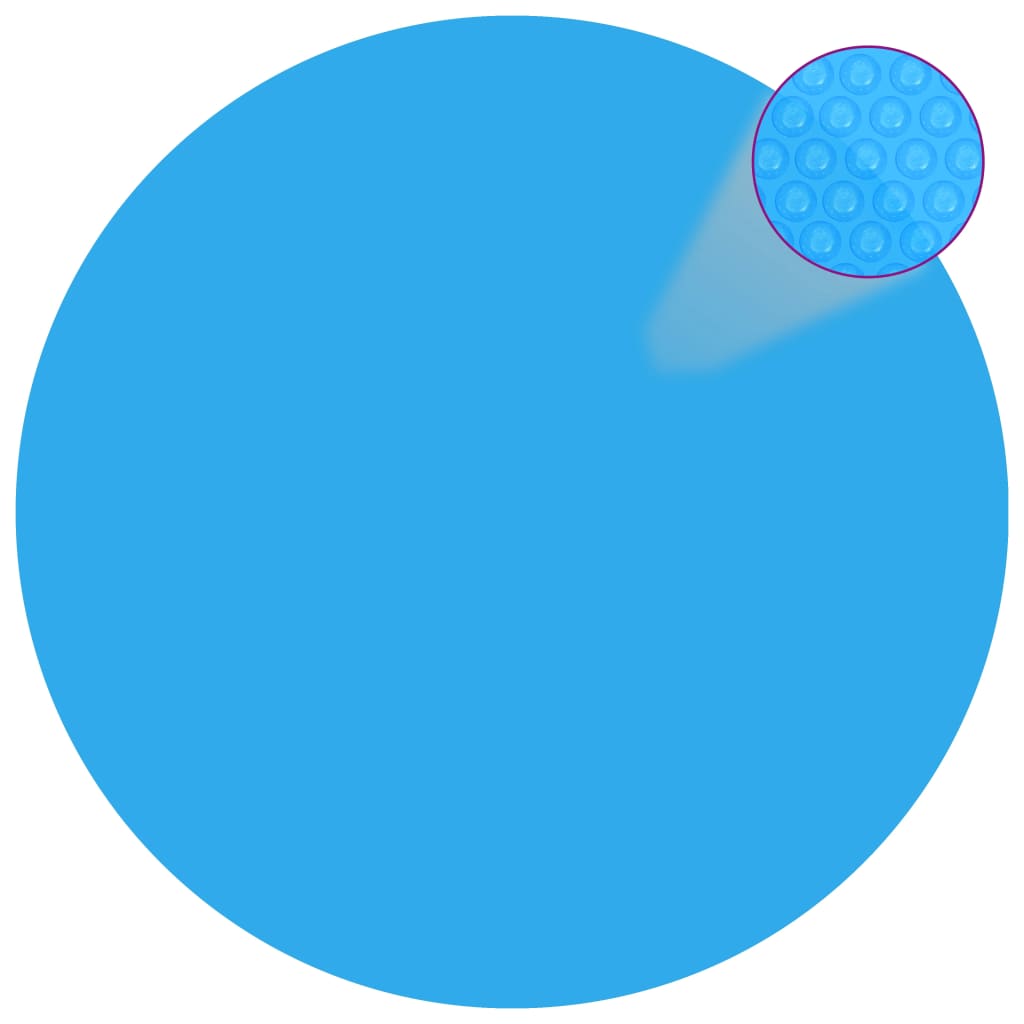 Folie solară rotundă din PE pentru piscină, 488 cm, albastru Lando - Lando