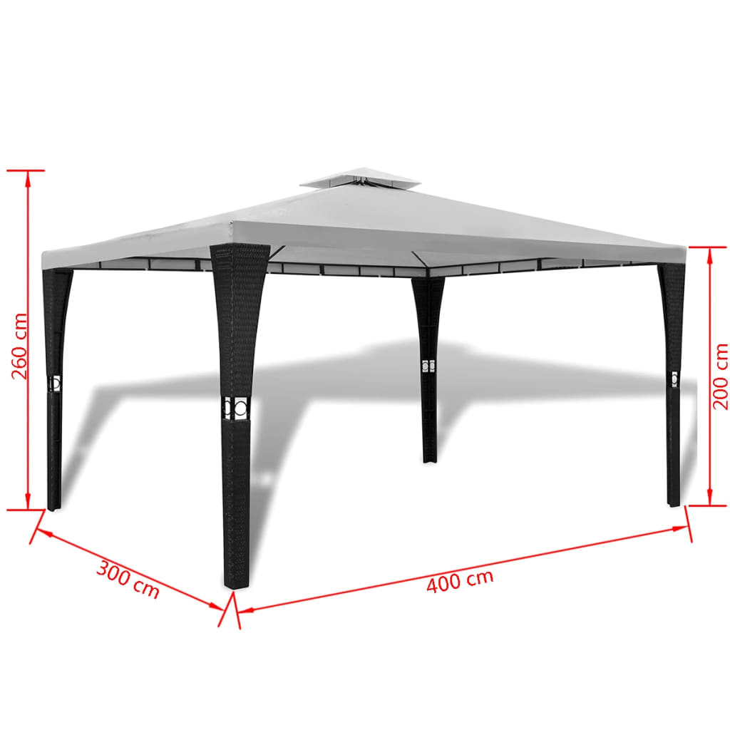 Pavilion cu acoperiș, alb-crem, 3 x 4 m Lando - Lando